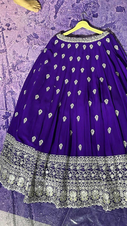 Faux Georgette Rin131 2239 Lehengas  Traditional Silk Embroidered Lehengas