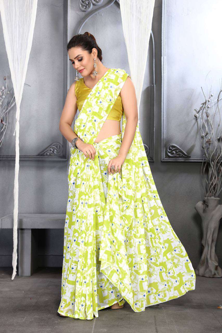 Faux Georgette Rin131 3001 Sarees  Printed Ladies Georgette Sarees