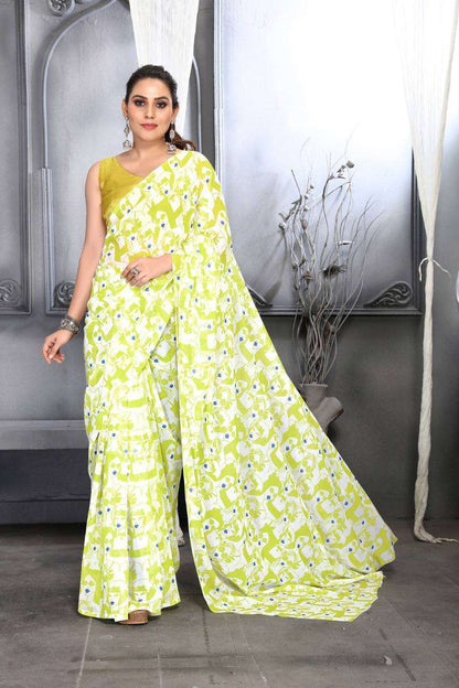 Faux Georgette Rin131 3001 Sarees  Printed Ladies Georgette Sarees