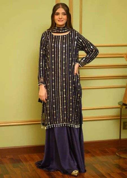 Faux Georgette Rin133 1380 Suits & Dresses  Ladies Palazzo Georgette Party Wear Suits