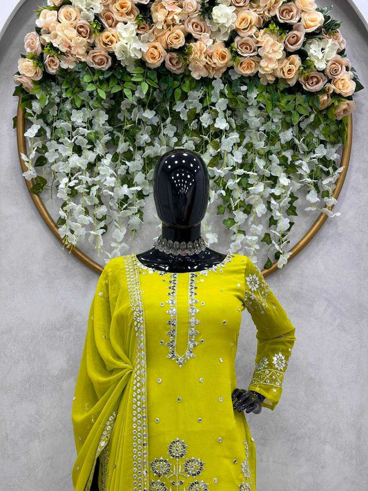 Faux Georgette Rin133 1427 Suits & Dresses  Sharar Salwar Embroidery Georgette Ladies Party Wear Suits