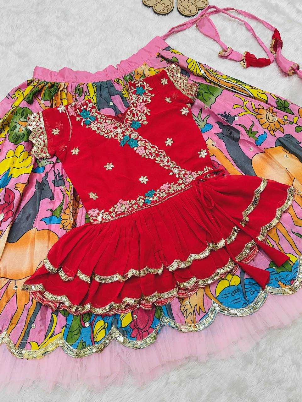 Faux Georgette Rin154 187 Kids Wear  Kids Lehengas