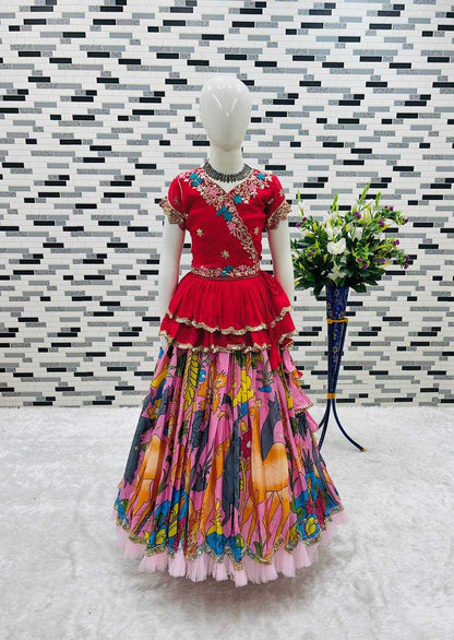 Faux Georgette Rin154 187 Kids Wear  Kids Lehengas