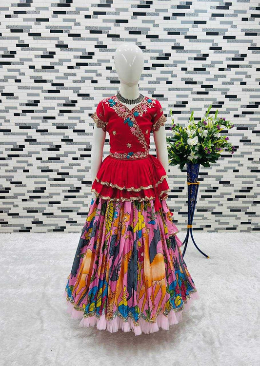 Faux Georgette Rin154 187 Kids Wear  Kids Lehengas