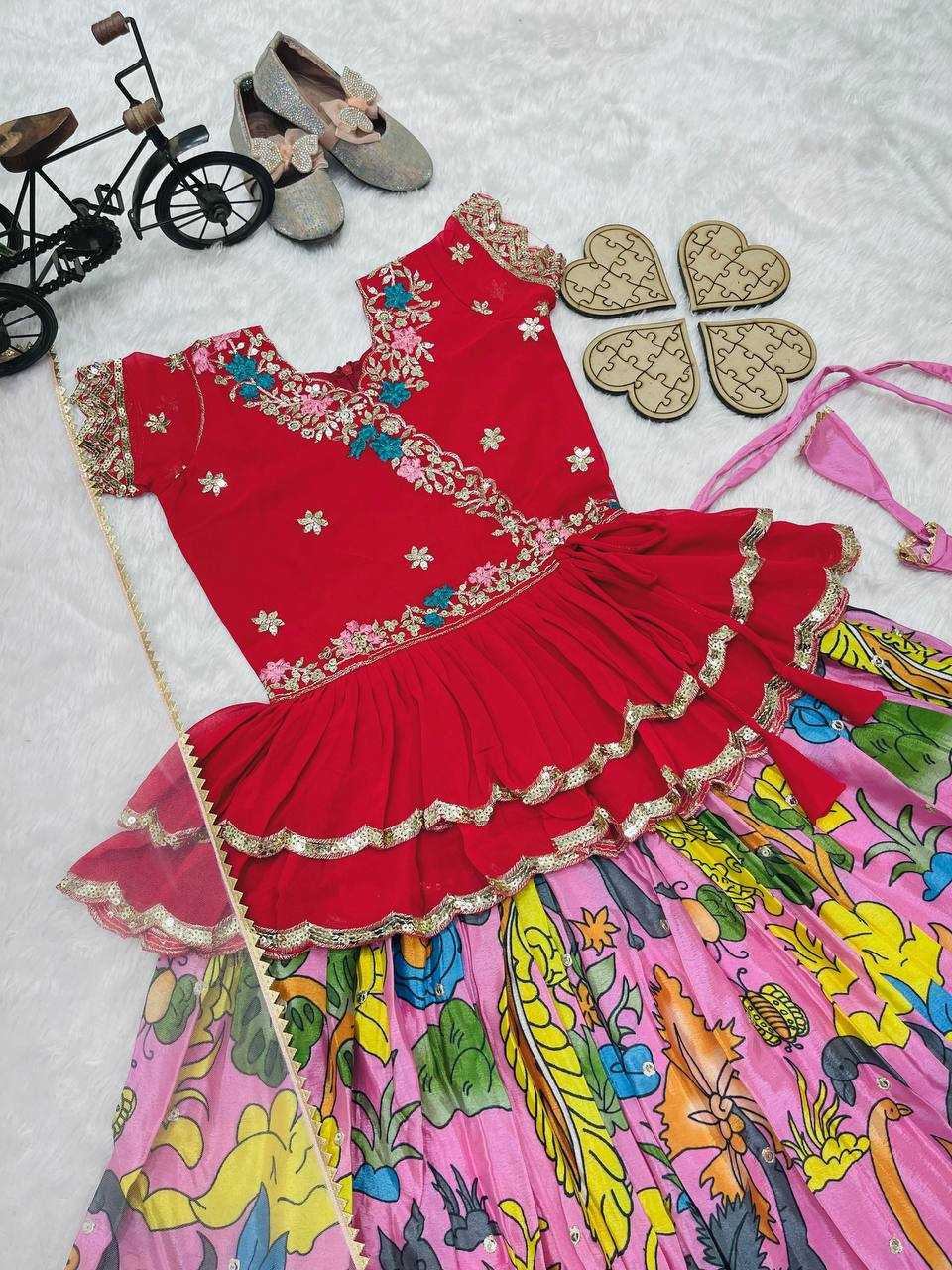 Faux Georgette Rin154 187 Kids Wear  Kids Lehengas