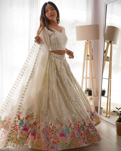 Faux Georgette Rin162 168 Lehengas  Fancy Traditional Lehengas