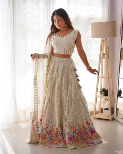 Faux Georgette Rin162 168 Lehengas  Fancy Traditional Lehengas