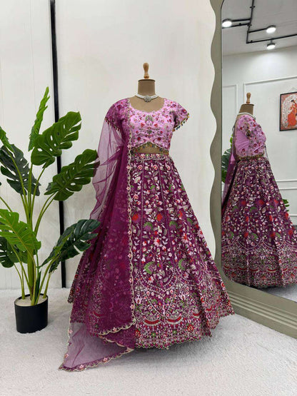 Faux Georgette Rin162 258 Lehengas  Designer Fancy Traditional Lehengas