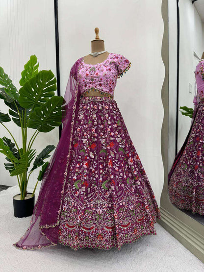 Faux Georgette Rin162 258 Lehengas  Designer Fancy Traditional Lehengas