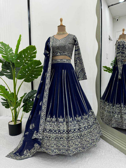 Faux Georgette Rin162 295 Lehengas  Fancy Traditional Lehengas