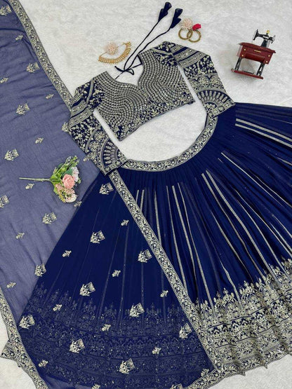 Faux Georgette Rin162 295 Lehengas  Fancy Traditional Lehengas