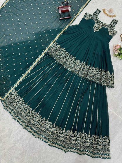 Faux Georgette Rin169 5766 Lehengas  Wedding Embroidered Georgette Wedding Outfits Lehengas