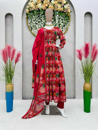 Faux Georgette Rin202 530 Suits & Dresses  Printed Georgette Anarkali Suits