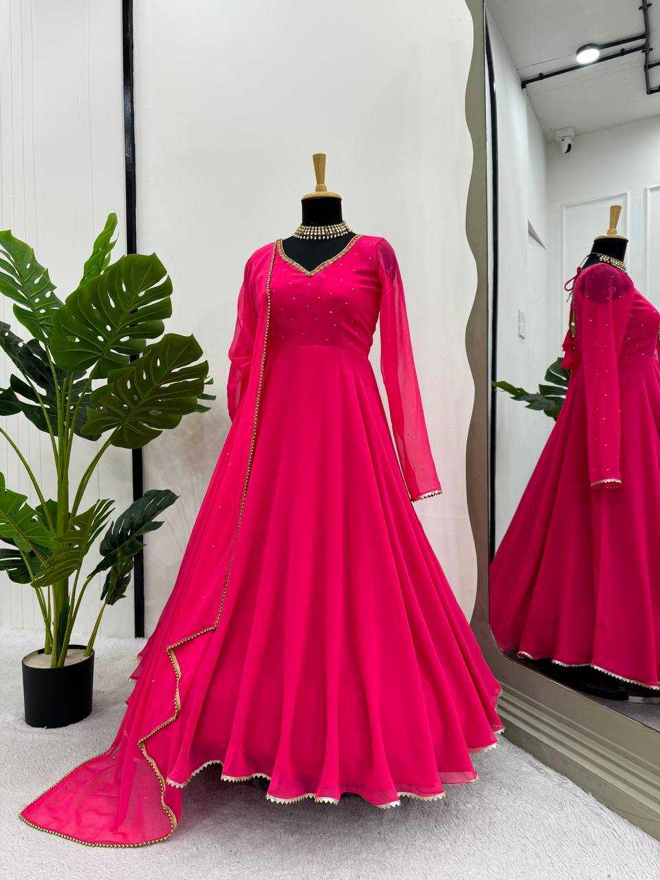 Faux Georgette Rin133 1480 Gowns  Fancy Anarkali Gowns