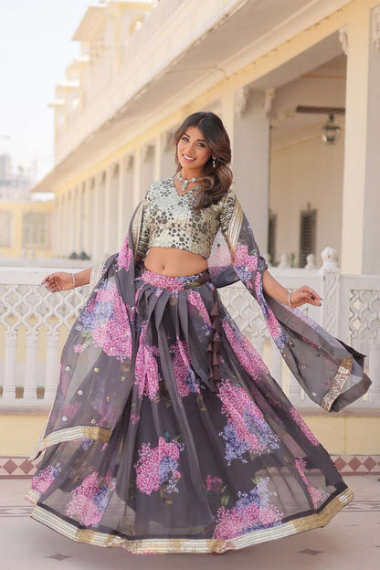 Faux Georgette Kesh132 7104 Lehengas  Fancy Printed Lehengas