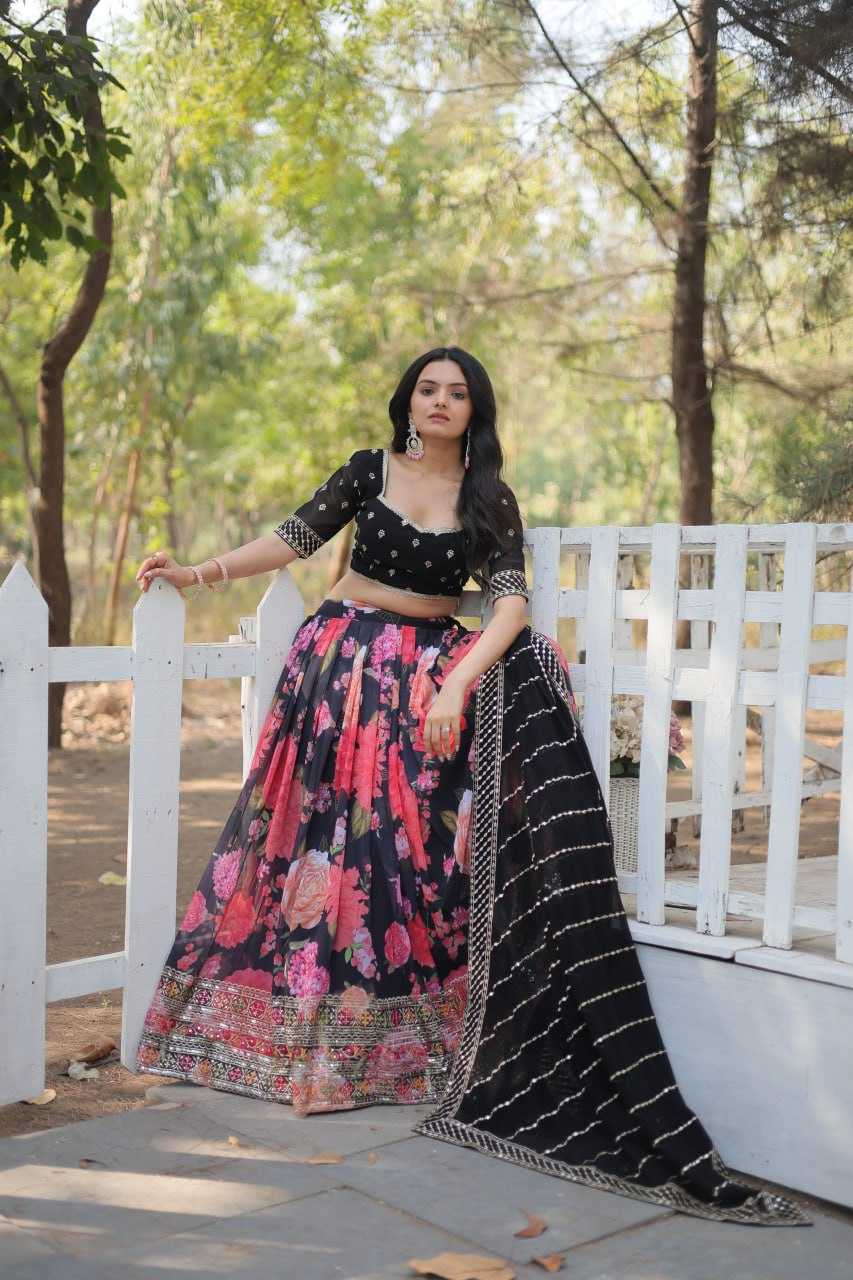 Faux Georgette Kesh132 7110 Lehengas  Fancy Traditionalprinted Lehenga