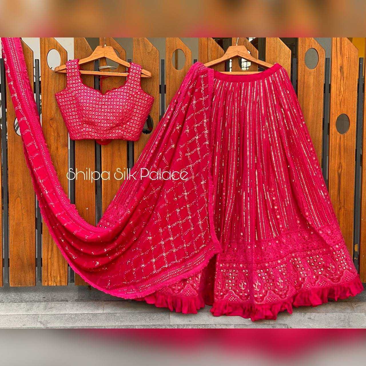 Faux Georgette Rnf 1222  Lehengas