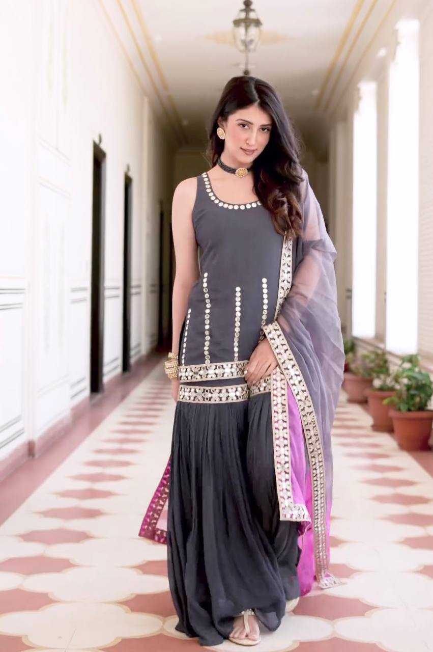 Faux Georgette  Rnf 5007 Suits & Dresses  Ladies Sharara Salwar Suits