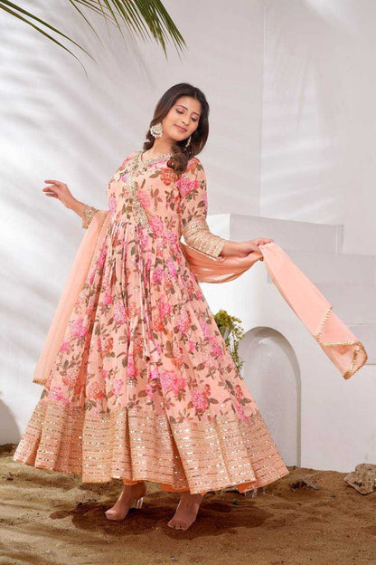 Faux Georgette Rnsr 751 Sarees  Anarkali Gown