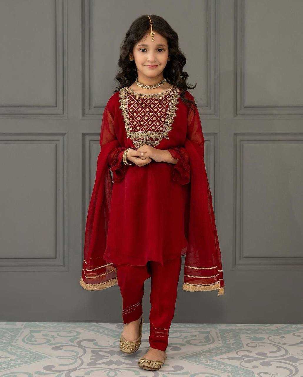 Faux Georgette Roc 162  Kids Suit