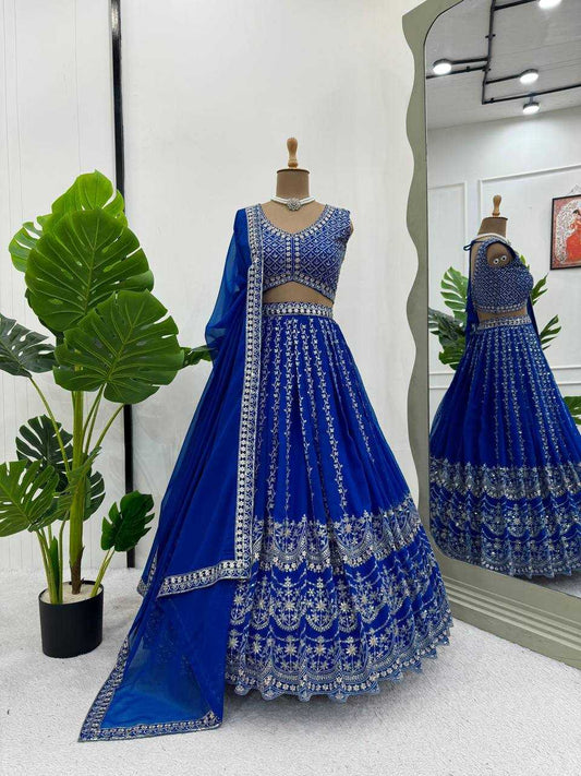 Faux Georgette Rin162 278 Lehengas  Fancy Traditional Lehengas