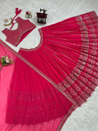 Faux Georgette Rin162 278 Lehengas  Fancy Traditional Lehengas