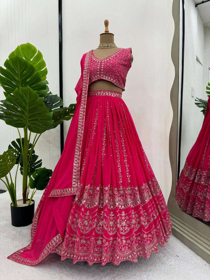 Faux Georgette Rin162 278 Lehengas  Fancy Traditional Lehengas