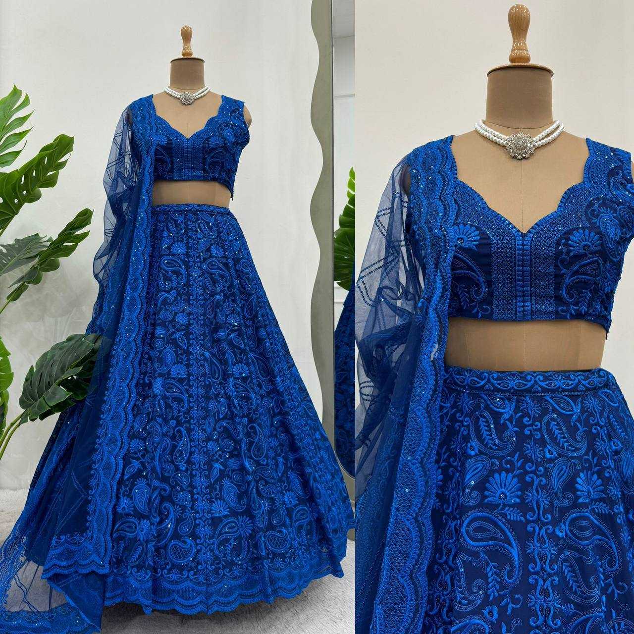 Faux Georgette Rin162 280 Lehengas  Designer Embroidered Fancy Lehengas