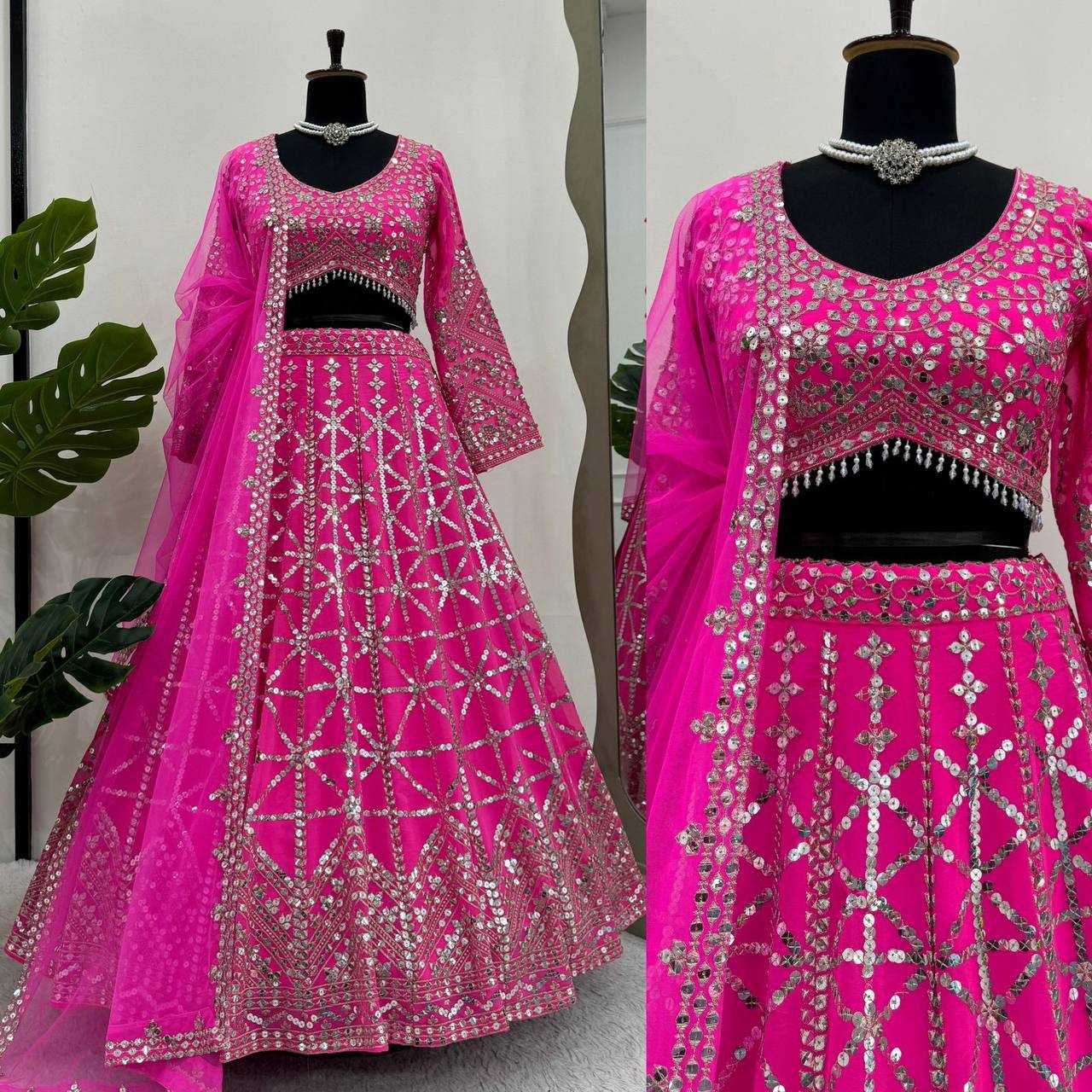 Faux Georgette Rin162 282 Lehengas  Designer Traditional Embroidered Lehengas