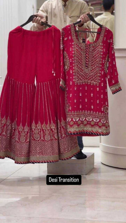 Faux Georgette Rin169 5739 Suits & Dresses  Ladies Sharara Salwar Suits