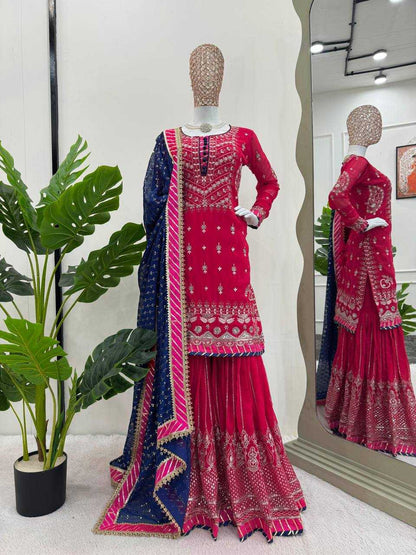 Faux Georgette Rin169 5739 Suits & Dresses  Ladies Sharara Salwar Suits