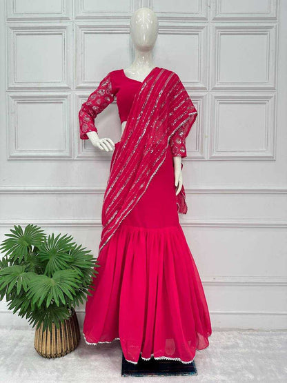 Faux Georgette Rst-1041 Sarees  Georgette Fancy Lehengas Sarees