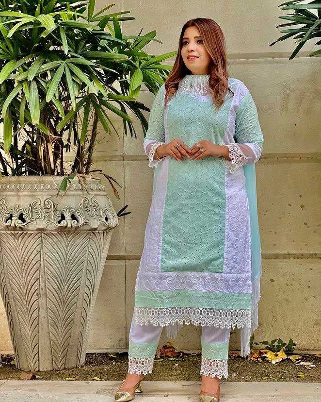 Faux Georgette Srt-108  Suit