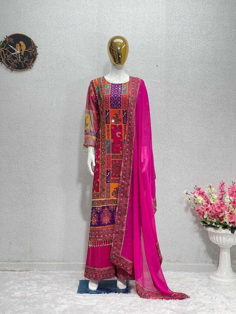 Faux Georgette Srt-113  Suit