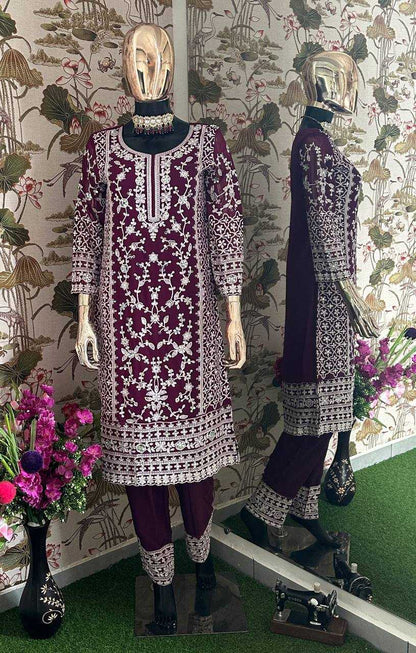 Faux Georgette Vdd 5014 Suits & Dresses Islamic Clothing  Ladies Pakistani Embroidery Suits