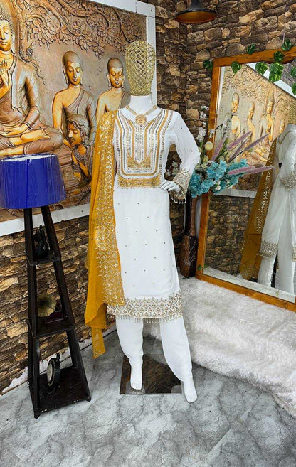 Faux Georgette Vlf 201 Suits & Dresses  Ladies Embroidery Dresses Suits