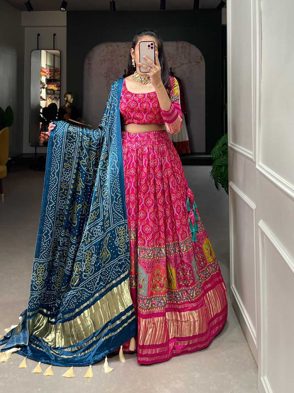 Gajji Silk Kesh134 1644 Lehengas  Traditional Lehenga With Dupatta Lehenga With Blouse Blue Lehengas