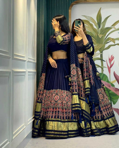 Gajji Silk Kesh179 Ahb14 Lehengas  Traditional Silk Printed Lehengas