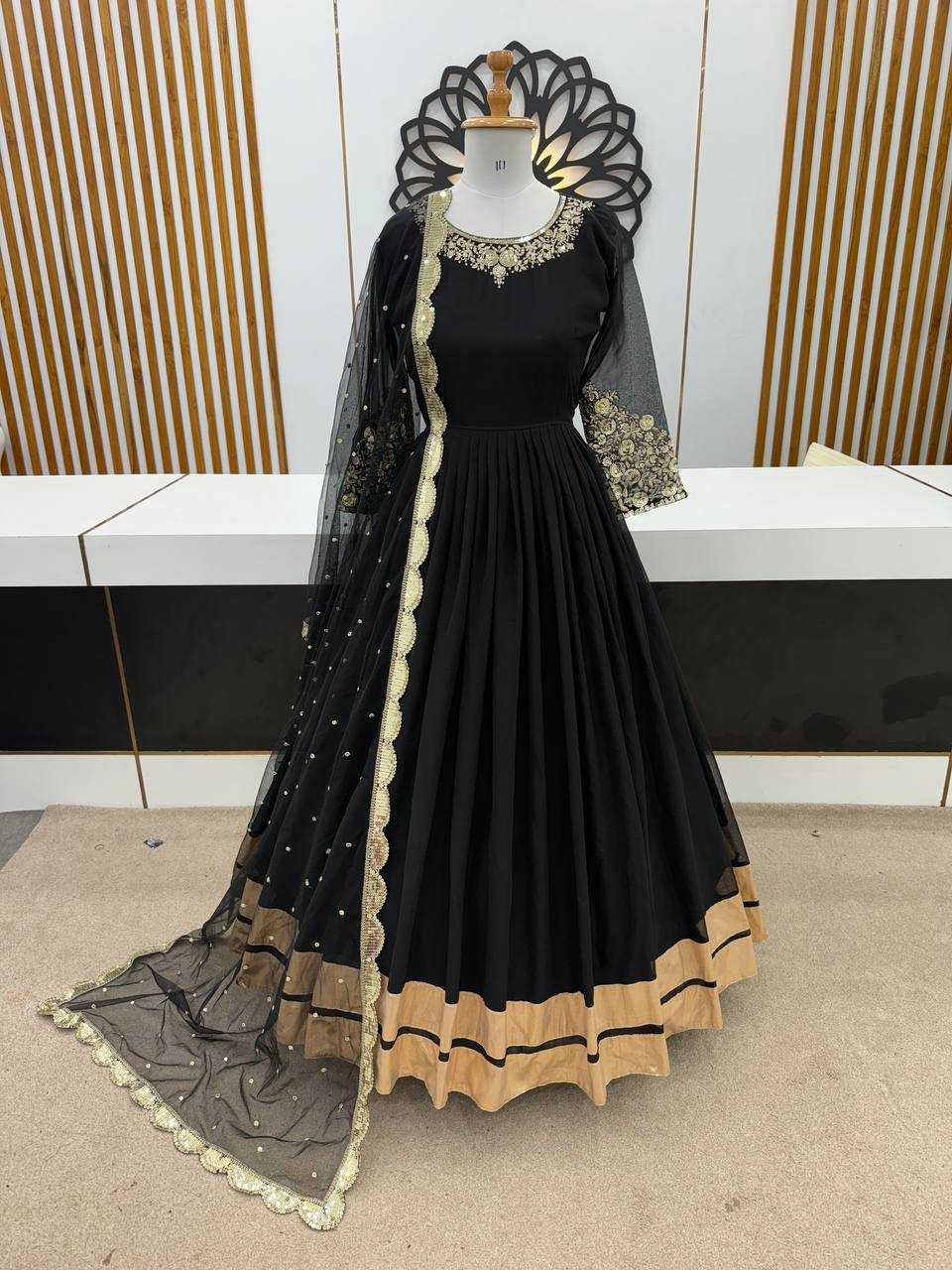 Georgete Kesh128 387 Gowns  Embroidery Anarkali Long Georgette Gowns