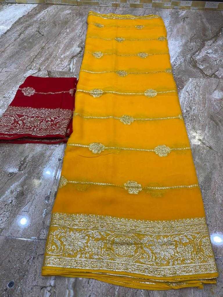 Georgette Kesh101 Ant84 Sarees  Georgette Ladies Butta Sarees