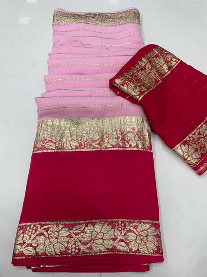 Georgette Ape 27 Sarees  Georgette Ladies Viscose Sarees