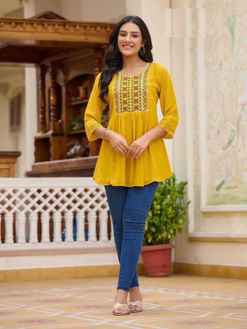 Georgette Inl 03 Kurtis  Festive Short Kurti