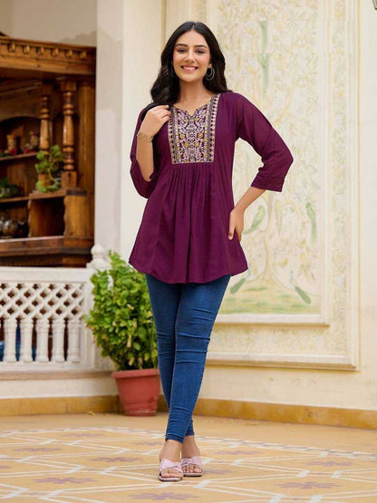 Georgette Inl 03 Kurtis  Festive Short Kurti