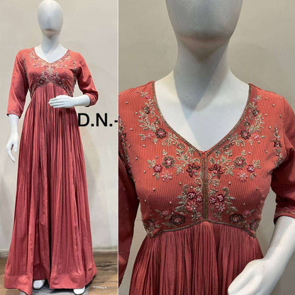 Georgette Inl 267 Gowns  Fancy Anarkali Gowns E