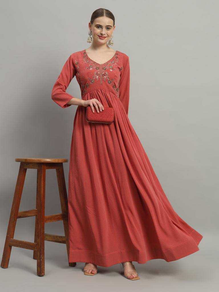 Georgette Inl Fancy Gown  Fancy,Embroidery Gown