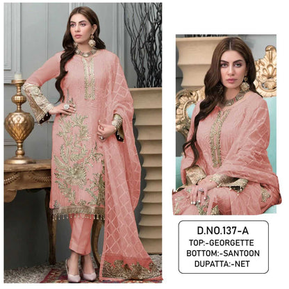 Georgette Kal 137 Suits & Dresses  Unstitched Suits