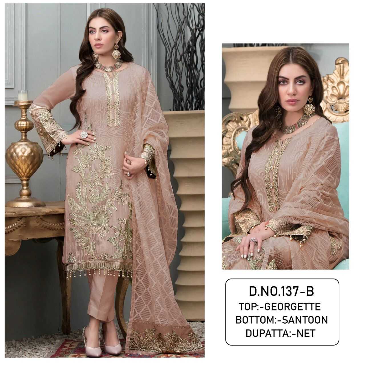 Georgette Kal 137 Suits & Dresses  Unstitched Suits