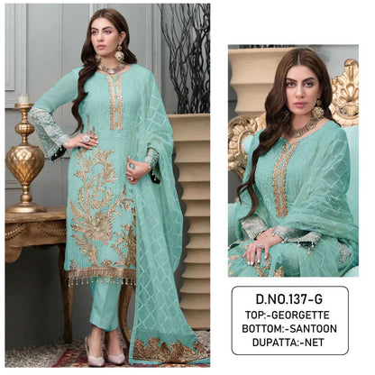 Georgette Kal 137 Suits & Dresses  Unstitched Suits