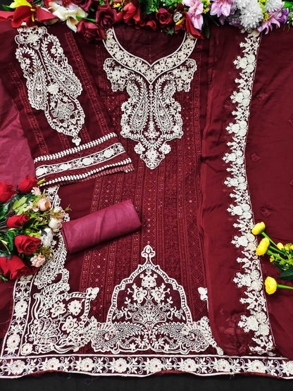 Georgette Kal 145 Suits & Dresses  Unstitched Suits