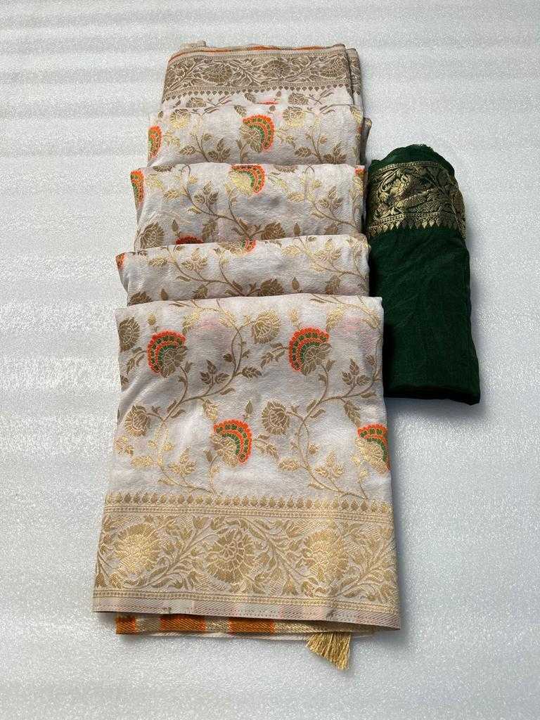 Georgette Kesh101 Ant09 Sarees  Fancy Georgette Zari Border Sarees